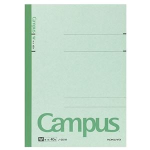 (まとめ) コクヨ キャンパスノート(特殊罫) A4 無地 40枚 ノ-201W 1冊 (×20セット)