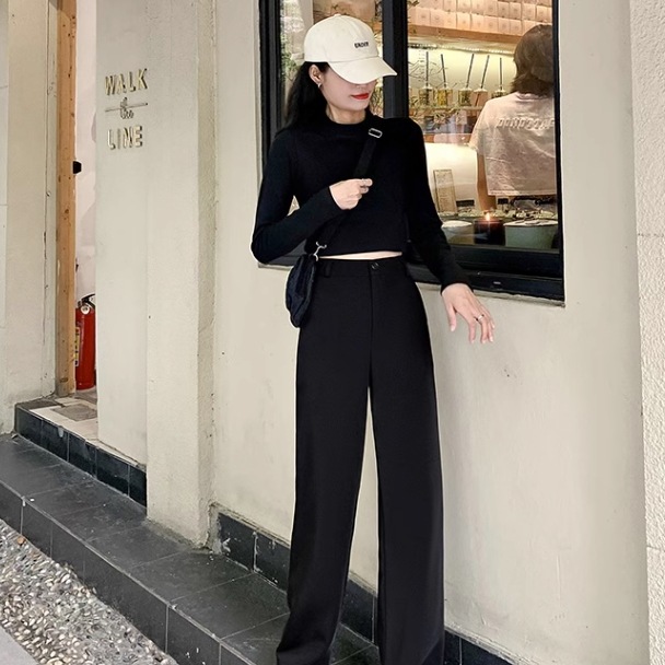 パンツ ストレートパンツ ロング ロング丈 ストレート ファスナー ポケット ハイウエスト かわいい 大人可愛い シンプル カジュアル 大人 おしゃれ お洒落 かっこいい 大人女子 ラフ クール 無地