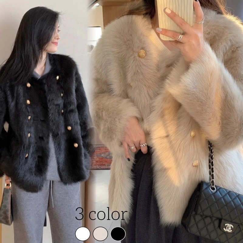 秋冬 冬 流行り 毛皮アウター レディース 韓国ファッション ショート丈 コート 保温防寒 秋冬 冬 高級感ファーコートモコモコ 暖かい フェイク毛皮 百掛け 秋冬 冬アウター30%までに制限