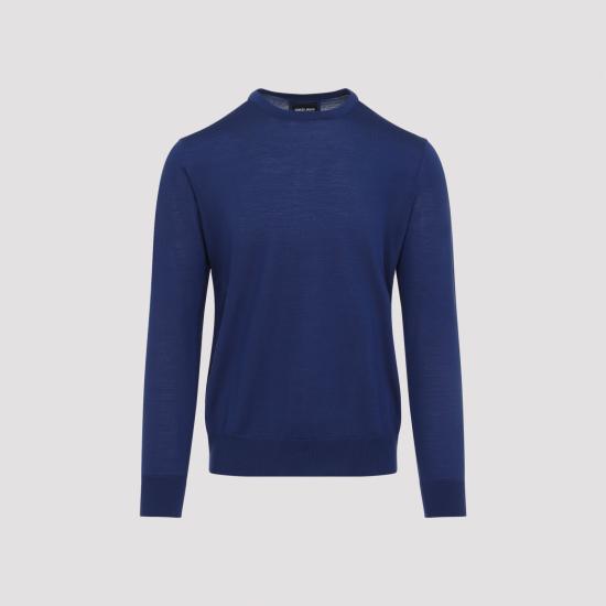 GIORGIO ARMANI Men Sweater 8NSM01 SM99Z UB130 ROYAL BLUE