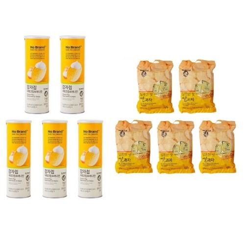 ノーブランドポテトチップスサワークリームオニオン160g x 5個+甘い米菓315g x 5個学校事務所