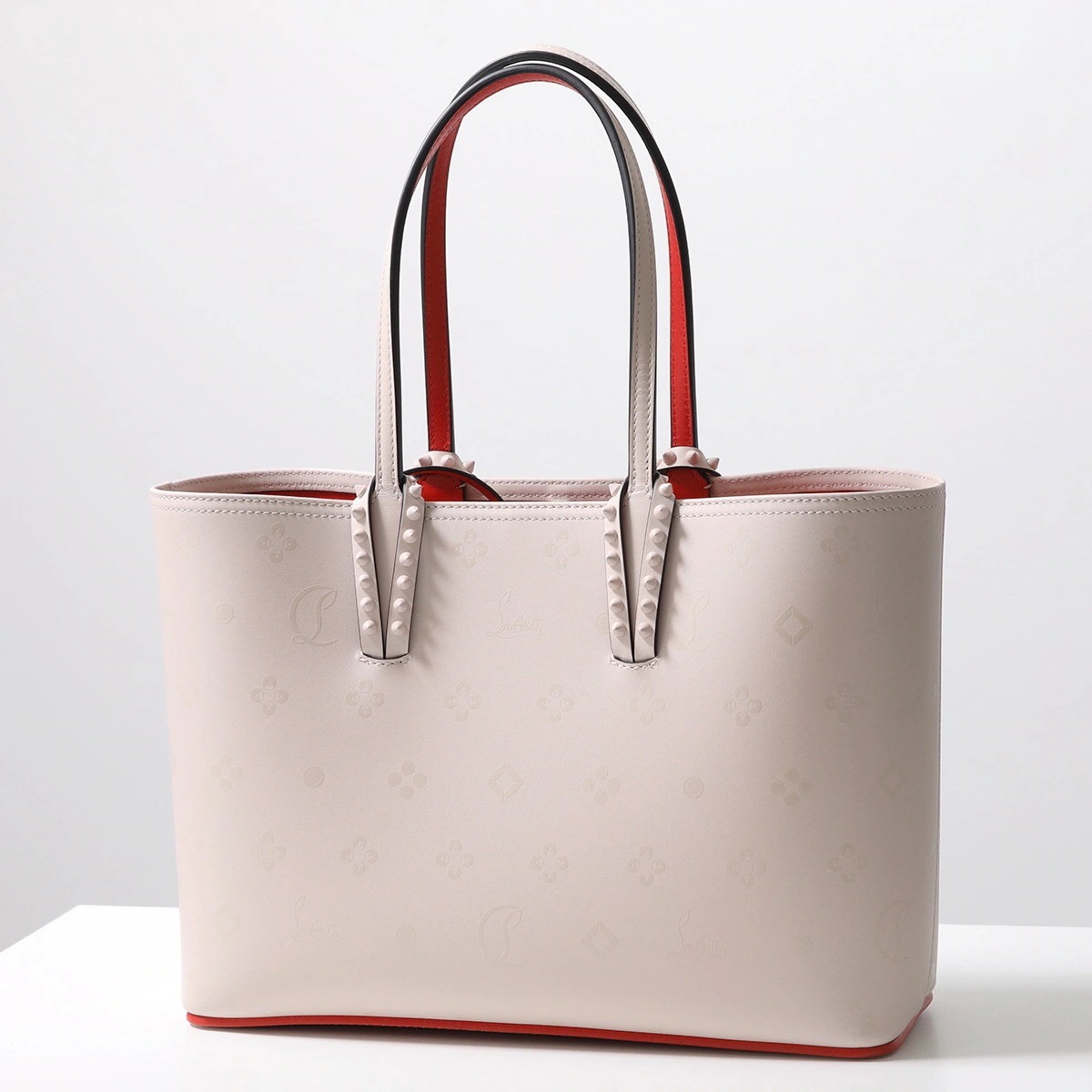 Christian Louboutin クリスチャンルブタン トートバッグ Cabata Small カバタ スモール 1235008 レディース ロゴ スタッズ ポーチ付き 鞄 カラー2色