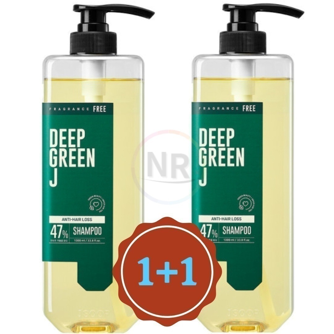 1+1 ディー プグリーンジェイ 脱毛症状緩和 シャンプー 無香 1000ml 鎮静 弾力 保湿 栄養供給