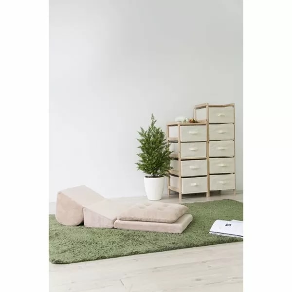 東谷 TV枕M W40D48-96H27-31SH5/14(cm) ベージュ/ブラウン FCC-120