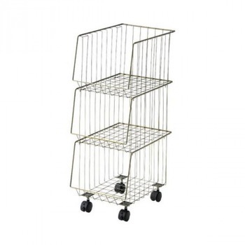 東谷 スタッキングワゴン3D アンティークゴールド AKB-438AGD