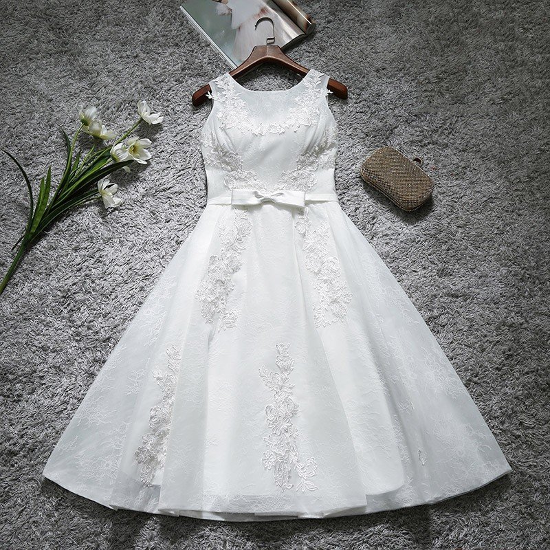 ウエディングミニドレス 花嫁 安い ミニドレス 結婚式 パーティードレス 演奏会 二次会 ウェディングドレス サッシュリボン 白 コンサート マタニティドレス