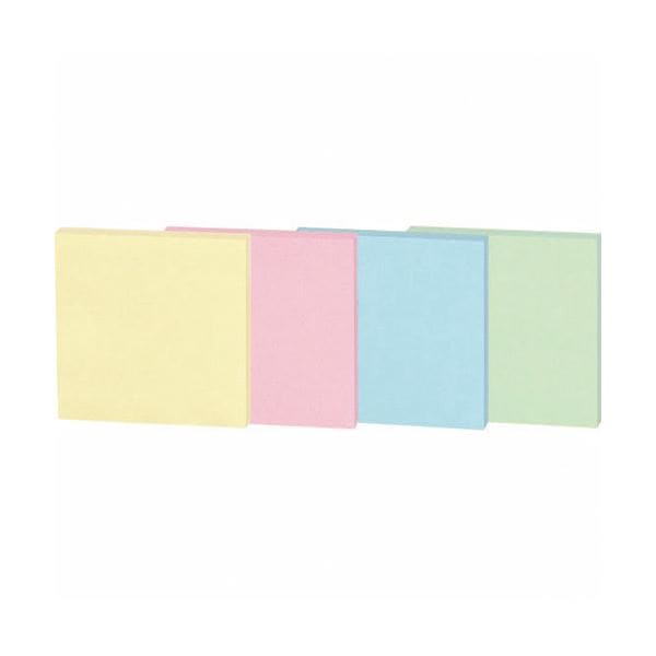 （まとめ）スマートバリュー ふせんBOX 75x75mm 混色 P434J-M-10 [x5セット]