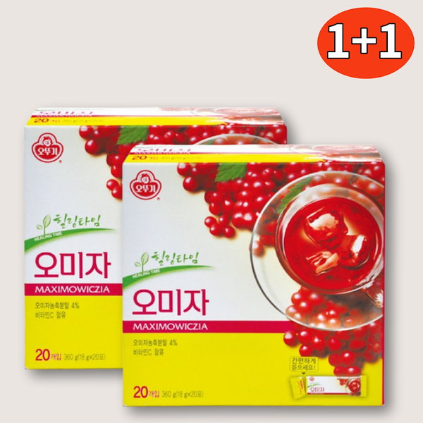 [1+1] オミジャ茶(五味子茶)　(18g20包) / 韓国食品 / 韓国茶 / 甘酸っぱく美味しいお茶/蜂蜜/ハニーオミジャ茶