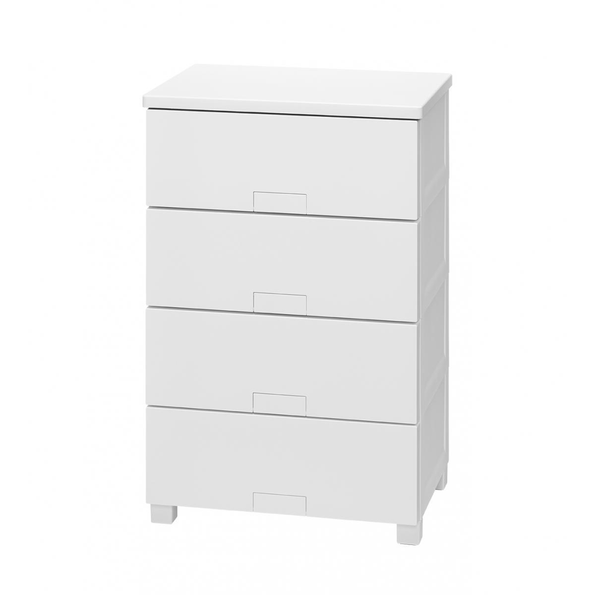 天馬 チェスト Fits フィッツチェストフルフラット 5504 4段 ホワイト (幅55×奥行41×高さ85cm)