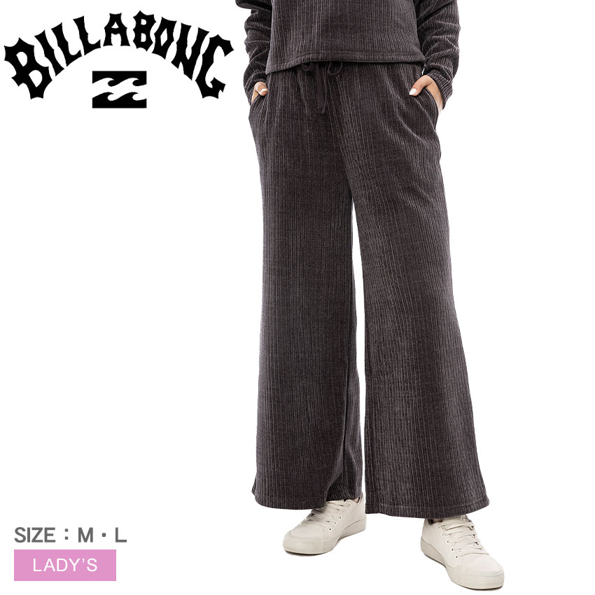 WIDE LONG PANTS BE014702 レディース ズボン ボトムス ウェア ロング丈 パンツ ニット ブランド ロゴ シンプル カジュアル ロゴ おしゃれ ワイドパンツ
