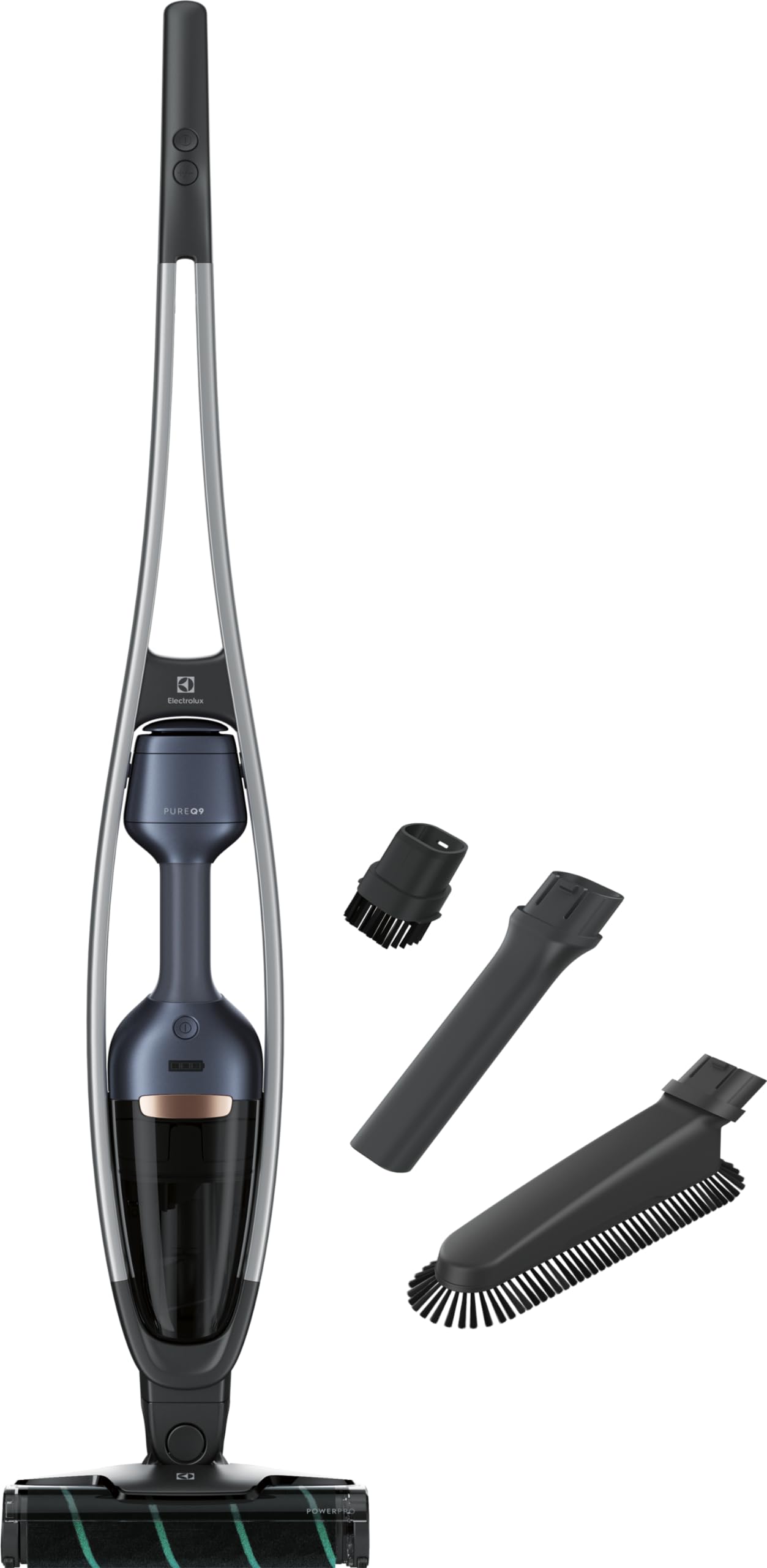 エレクトロラックス(Electrolux) ピュア Q9 パワフルなのに静かなコードレスクリーナー 充電時間約4時間 ハンディクリーナー兼用 インディゴブルー 自立するスティッククリーナー 最大モード 15,392円