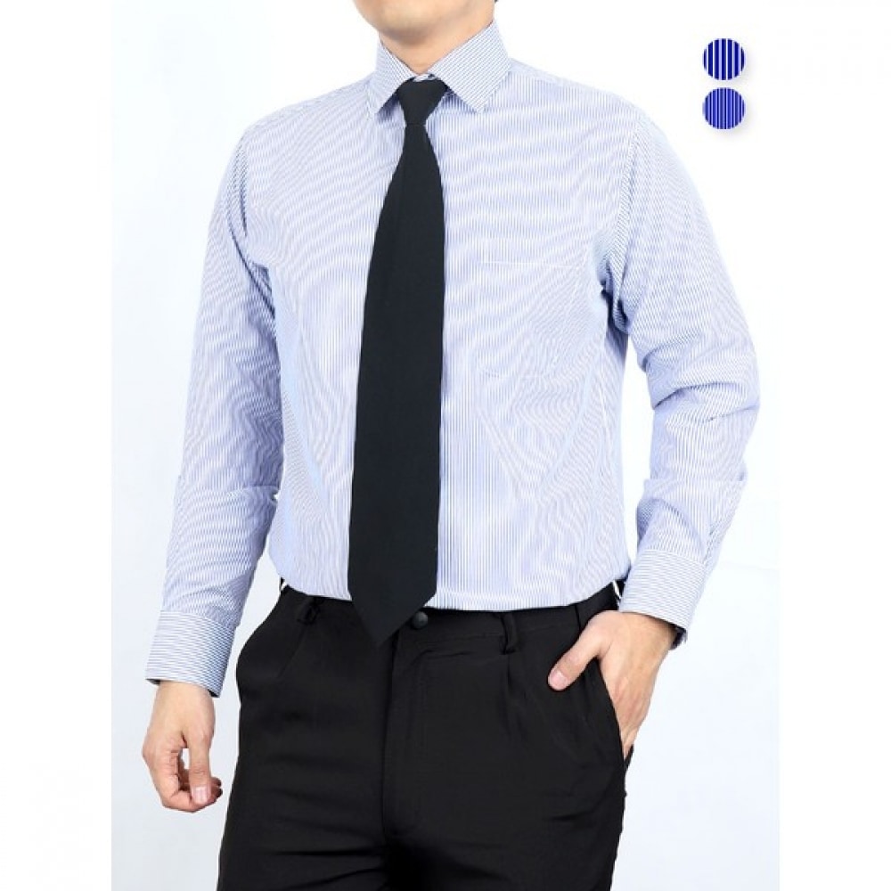 (Noble Jeans) F メンズストライプ長袖シャツメンズ長袖シャツポケットストライプスーツ