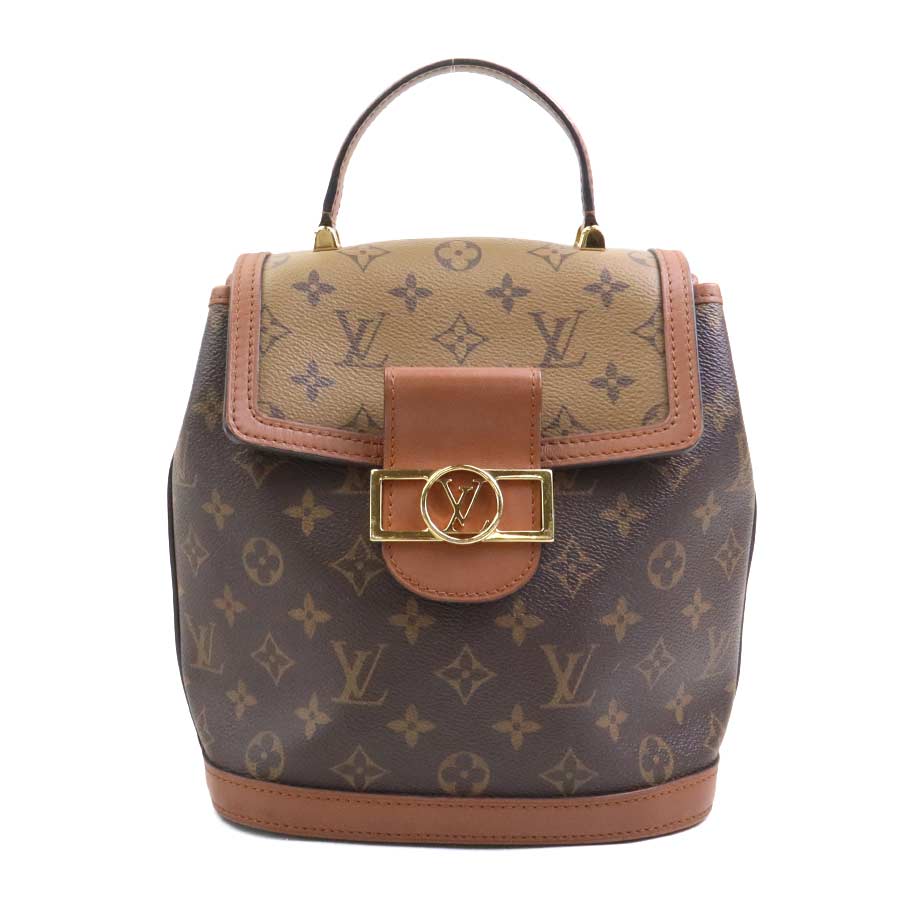 ルイ ヴィトン LOUIS VUITTON リュック モノグラムリバース ドーフィーヌ バックパック モノグラムキャンバス ブラウン ゴールド レディース M45145 e60776k