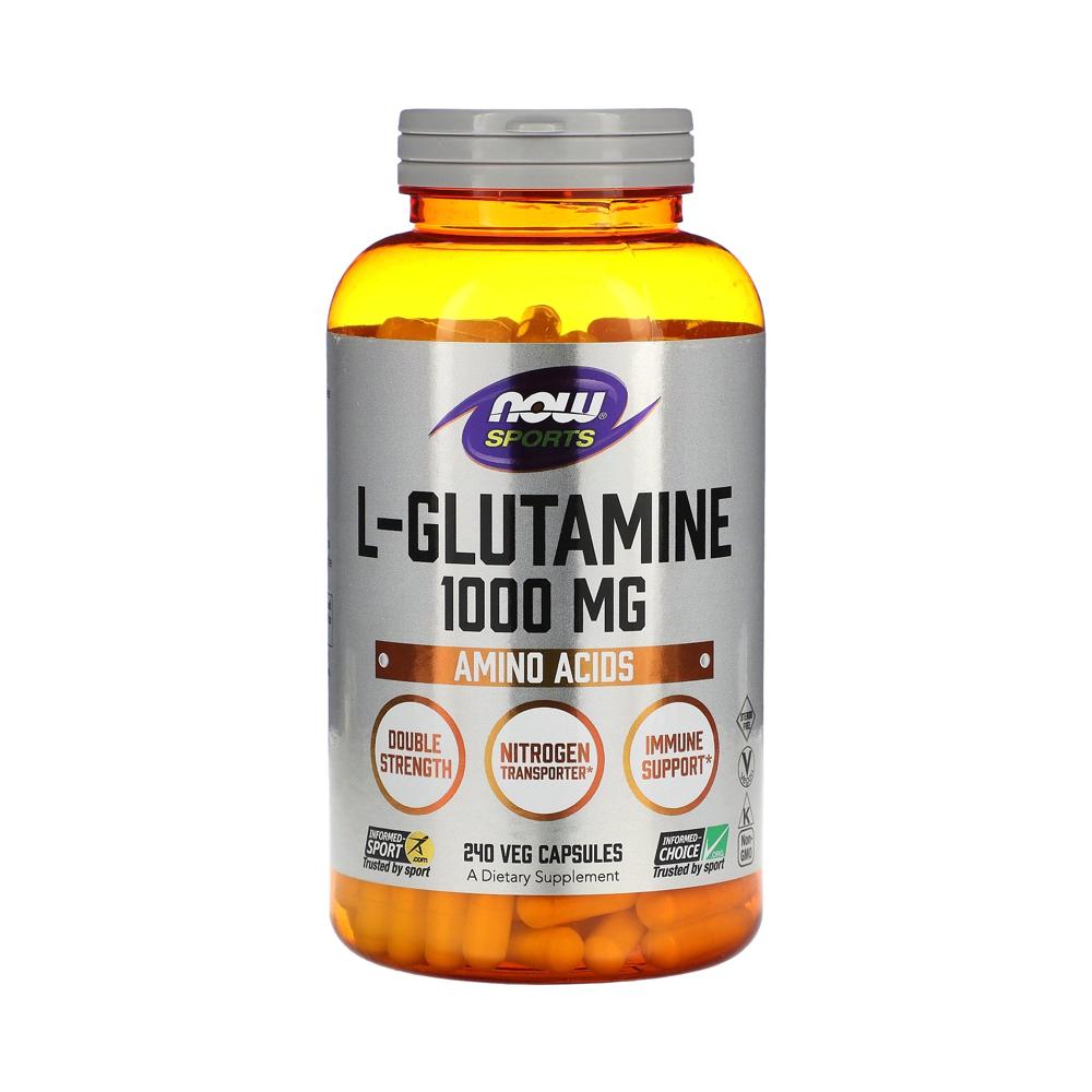 NOW Foods スポーツ L-グルタミン 1000mg 240野菜カプセル