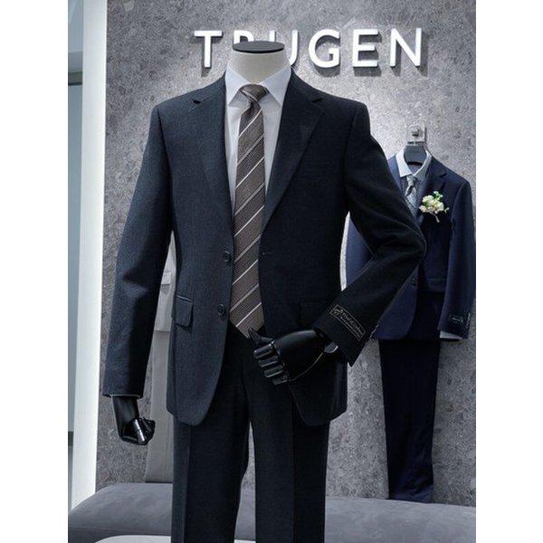 プレミアム（カシミア+）ダークグリーンスパン基本フィットメンズスーツ礼服男性礼服婚主