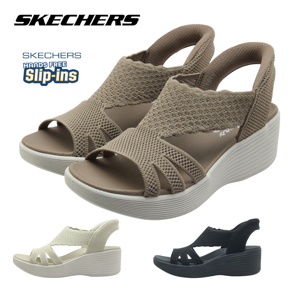 SKECHERS スケッチャーズ 120012 レディース サンダル ハンズフリー スリップインズ パラレルライトサマーインバイト 手を使わずに履ける 靴
