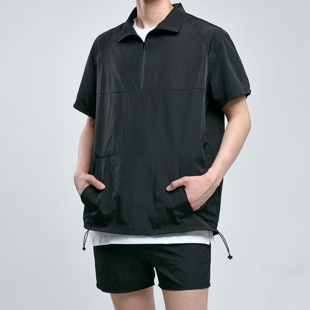 (トップボーイ) サマーウィンドブレーカーオーバーフィットアノラック半袖Tシャツ (HE008)