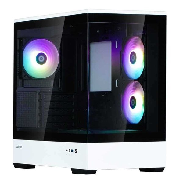 Micro-ATX ミニタワー型PCケース ブラック×ホワイト P30 BW