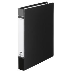 （まとめ） TANOSEE Dリングファイル（貼り表紙） A4タテ 2穴 210枚収容 背幅40mm 黒 1冊 20セット
