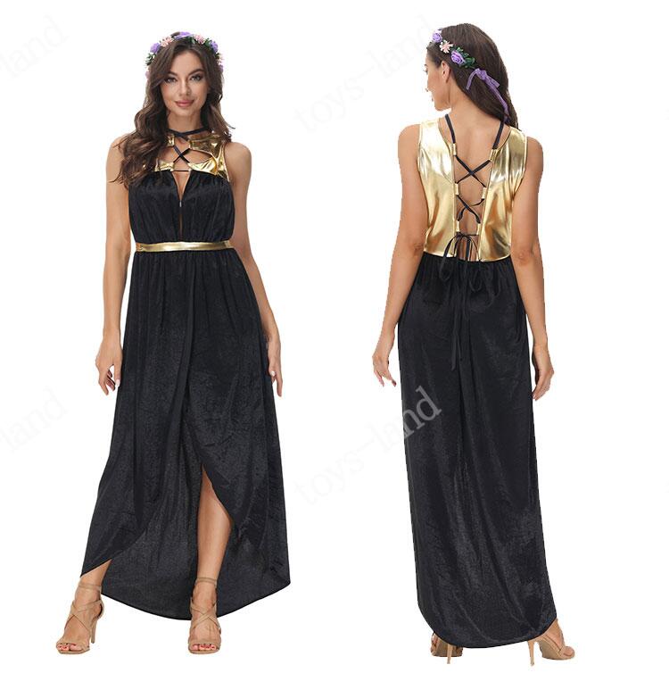 ハロウィン衣装 ハロウィン コスプレ 大人用 女性 ドレス　女王 Greek Goddess ギリシャ女神に変身 レディース ガールズ ハロウィン 仮装 ハロウィーン用品 ハロウィン コスプレ 衣装