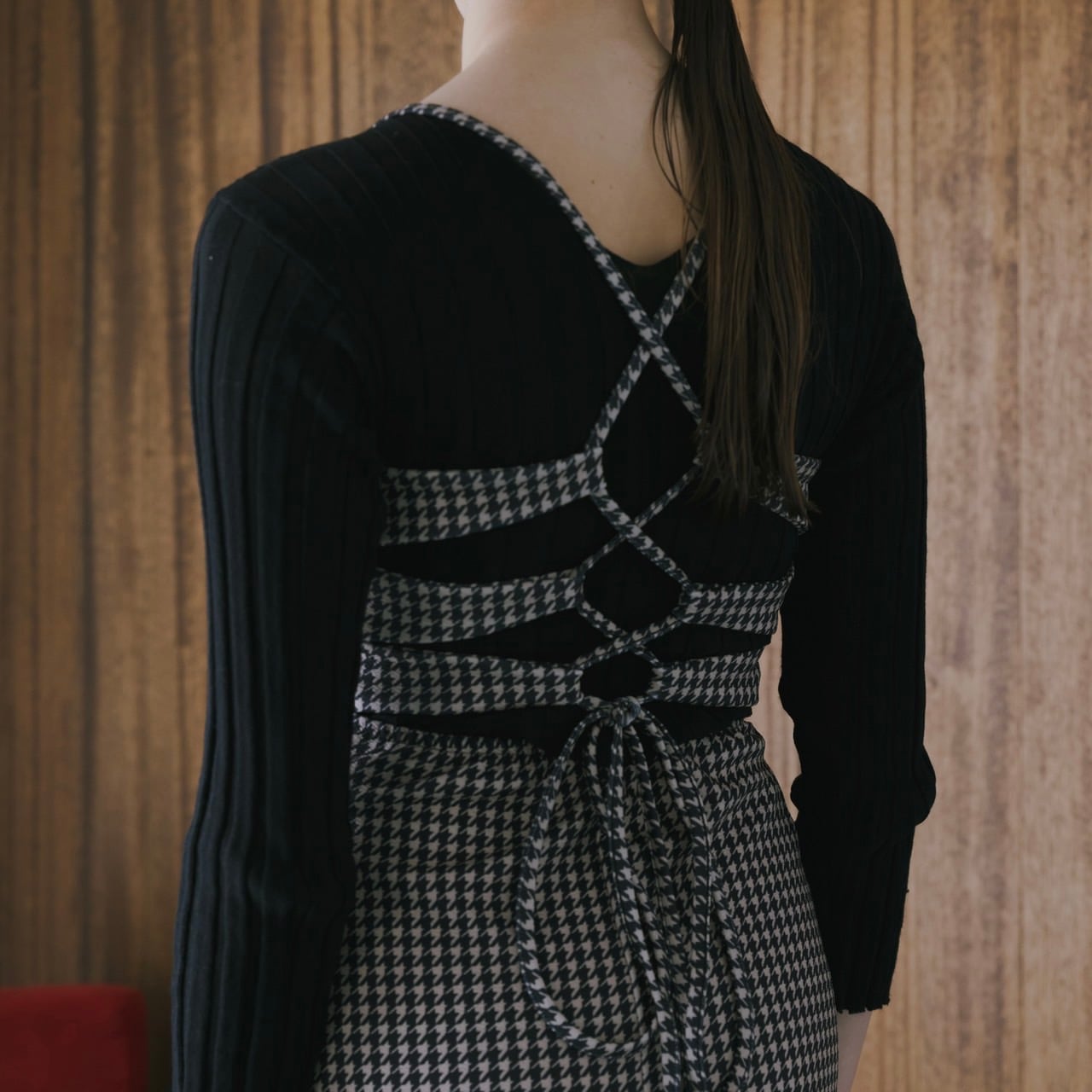 クロップドシアーニット　ニットトップス　クロップド丈　ミニ丈　シアー　前後2way