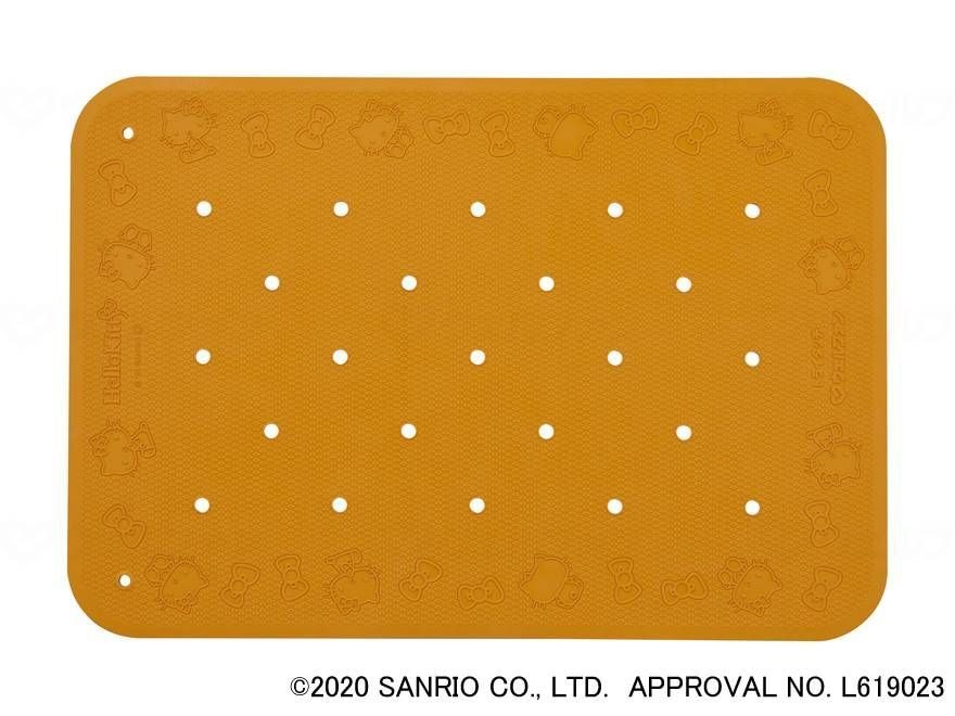 ウェルファン すべり止め入浴マット トライタッチ（ハローキティ） オレンジ M 010401