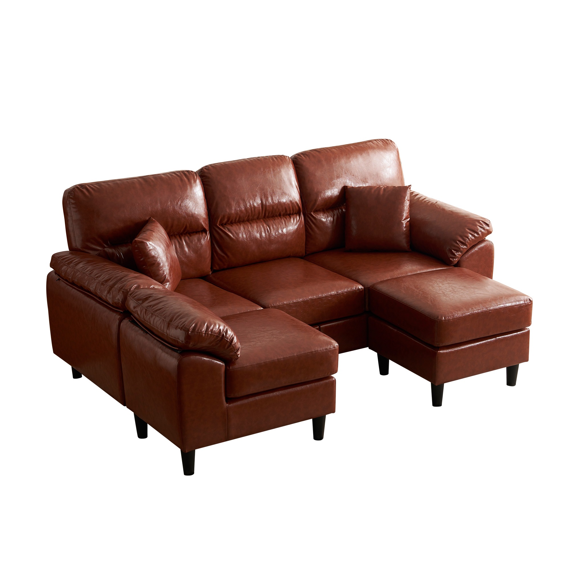 【国内即発送/送 料無料】ソファ ソファーセット 5人掛け 2-5人掛け L字 クッション付き 肘付き コーナー ローソファー ローソファーセット-208