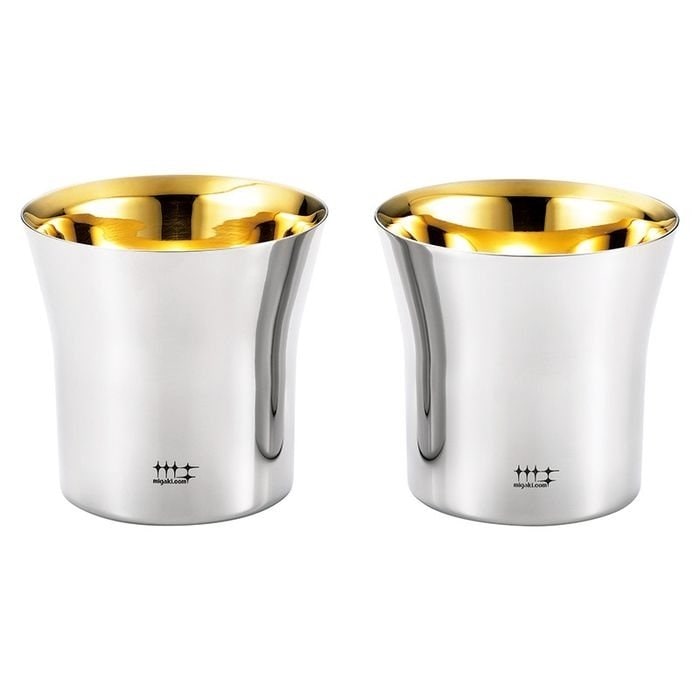 磨き屋シンジケート ロックタンブラー 内面金メッキ YJ2445 320ml 2個 ヨシカワ ステンレス 2重構造 内面金メッキ 日本製 保温 保冷 ギフト ビアタンブラー