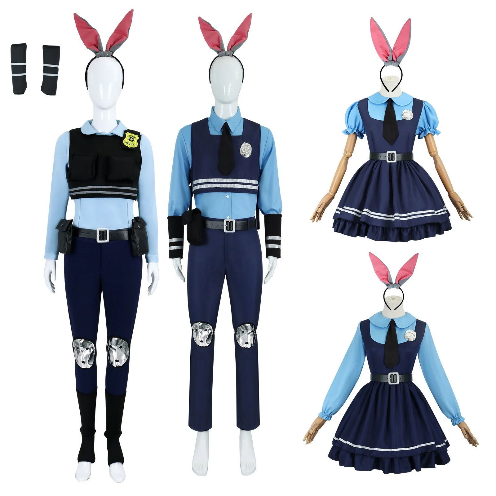 子供大人クレイジー动物城コスプレ服judyジュディウサギ服アニメコスプレ服 コスチューム