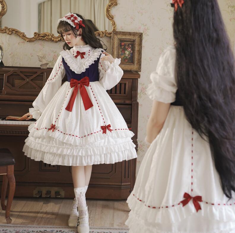 ロリータワンピース 可愛いロリータ服 ロング丈ワンピース 長袖 半袖 プリンセスドレス 可愛いチュールワンピース フリル パーティードレス フレアワンピース Lolita 大人コスチューム ゴスロリ