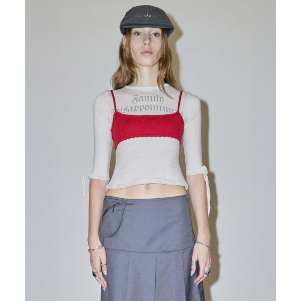 スカルプター Tie Sleeve Tee Raw SC24A216IV