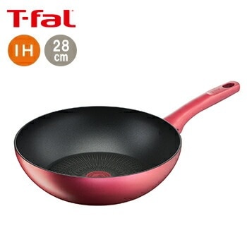 ティファール ＩＨルージュアンリミテッド ウォックパン28cm G26219【 T-fal T-FAL IH対応 28cm フライパン 調理器具 】