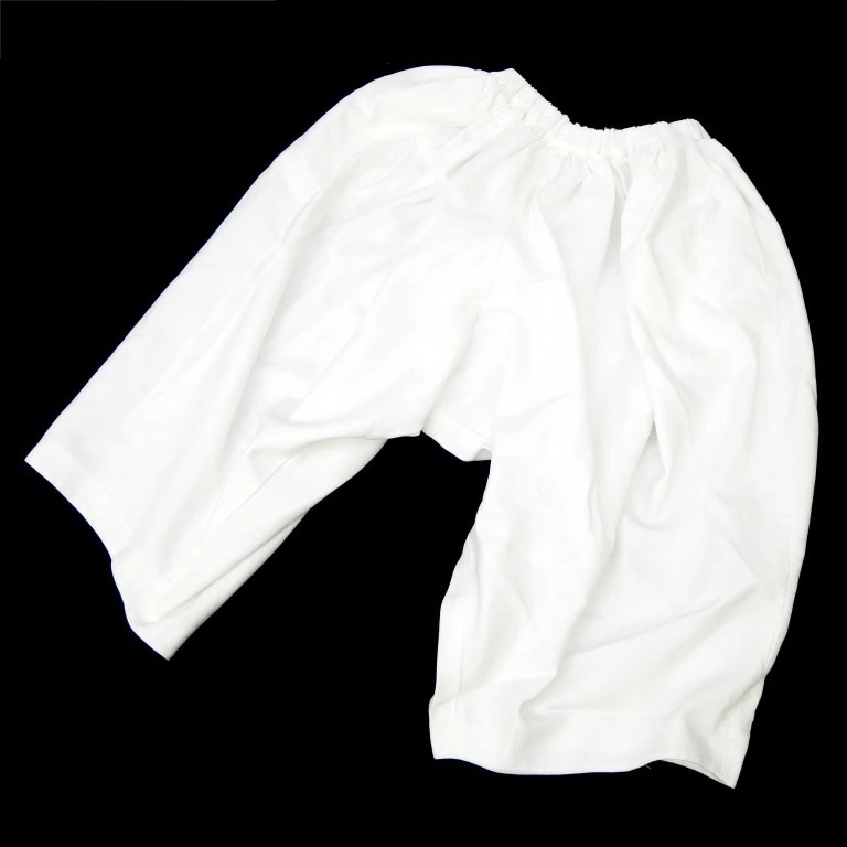 コムデギャルソン COMME des GARCONS サルエルパンツ XS AD2024 白 ポリエステル 【中古】(69753)