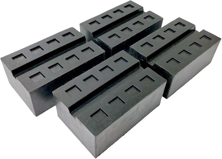 自動車リフト用 ゴムブロック 4個セット 高耐久モデル プレートリフト用 80ｍｍ リフトパッド ラバーパッド ジャッキパッド クッション 受けゴム リフトアップ 自動車整備 (ブラック)