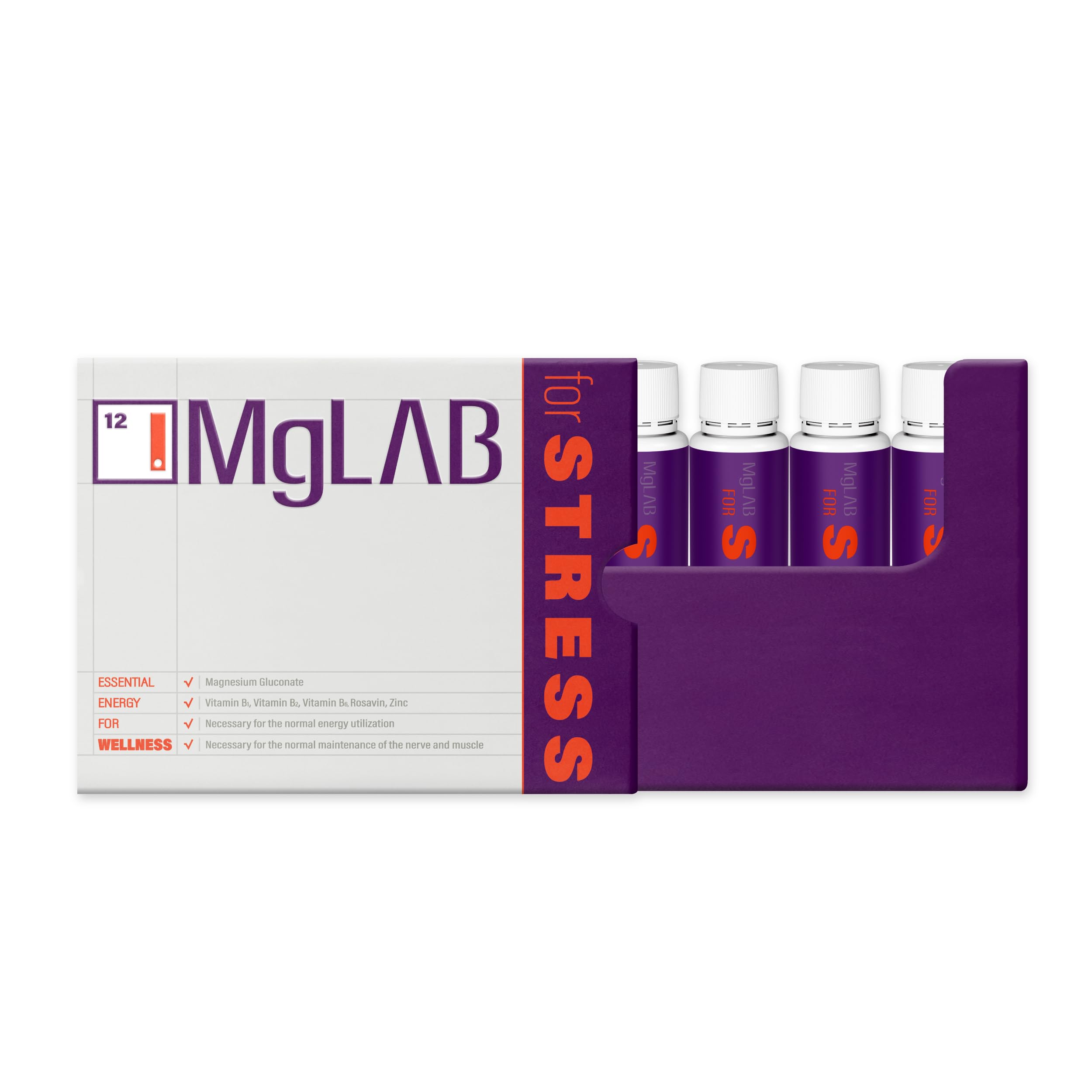 [ 20入 ] mglab for stress フォーストレス グルコン酸マグネシウム 25mlX （20日分）