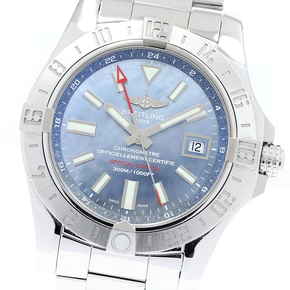 ブライトリング BREITLING A32390 アベンジャーII GMT 日本限定 自動巻き メンズ 保証書付き_908413【中古】