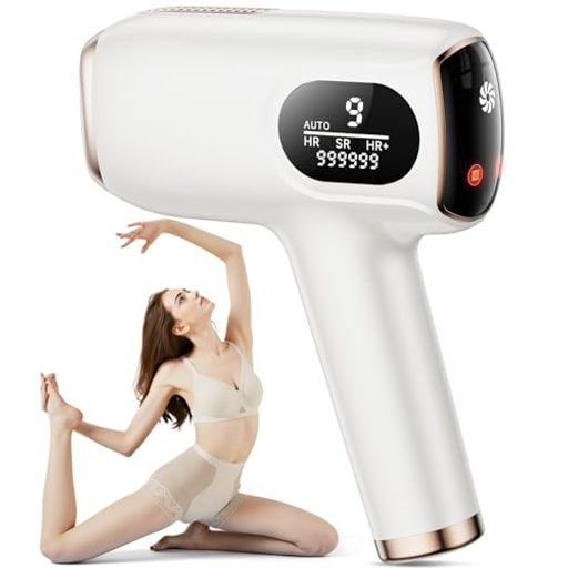 脱毛器【サロン級IPL光技術/刺激レス】VIO対応 髭 家庭用 顔/全身/Vライン 男女兼用 99万発耐久9段階調節 手動/自動照射 無痛 光美容器 保護眼鏡&カミソリ付き たった3回で効果実感