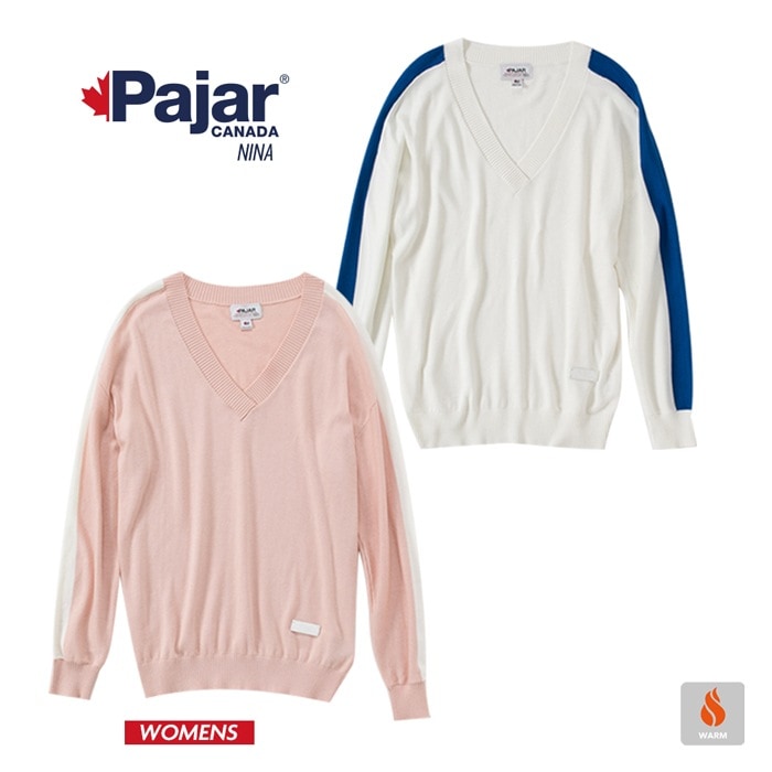【SHOPクーポンあり】パジャールカナダ ニーナ レディース チュニック Vネック セーター アウトドア ニット