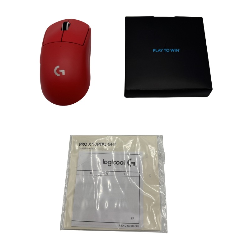 中古 Logicool G PRO X SUPERLIGHT ワイヤレス ゲーミングマウス G-PPD-003WL-RD ゲーミング マウス レッド