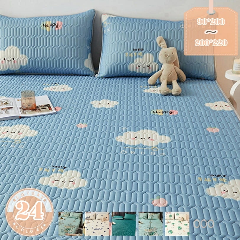 クーポン 敷きパッド 一体型 ボックスシーツ 無地 キルティング ワイドダブル 敷パッド シングル 一体型ボックスシーツ セミダブル 洗える パッド一体型ボックスシーツ ラテックス キルトシーツ マッ