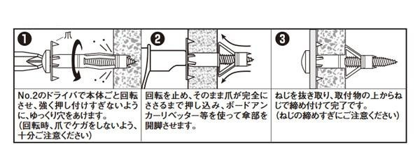 らくらくボードアンカー 角ボックス 200本入 RBA412T
