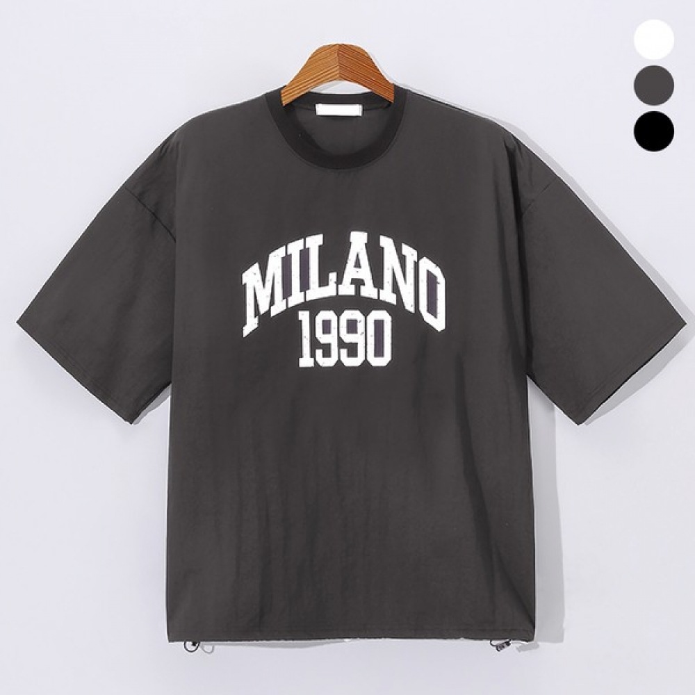 (ジュアンス) ミラノプリントオーバーフィットストリングショートスリーブTシャツ BMRT5569