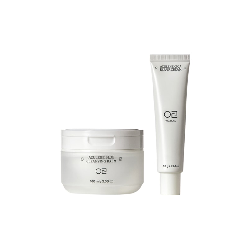 【敏感肌用／韓国スキンケア】アズレン配合 低刺激ケア2点セット（クレンジングバーム＋シカクリーム）肌荒れ・赤み・乾燥・角質ケアに集中アプローチ！ 5,946円