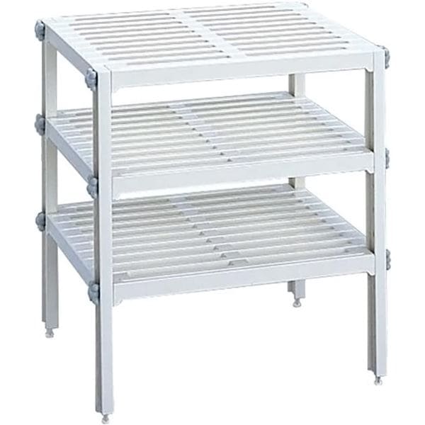 [2個セット] 伸晃 Belca 3段フリーラック PS-485 組立品