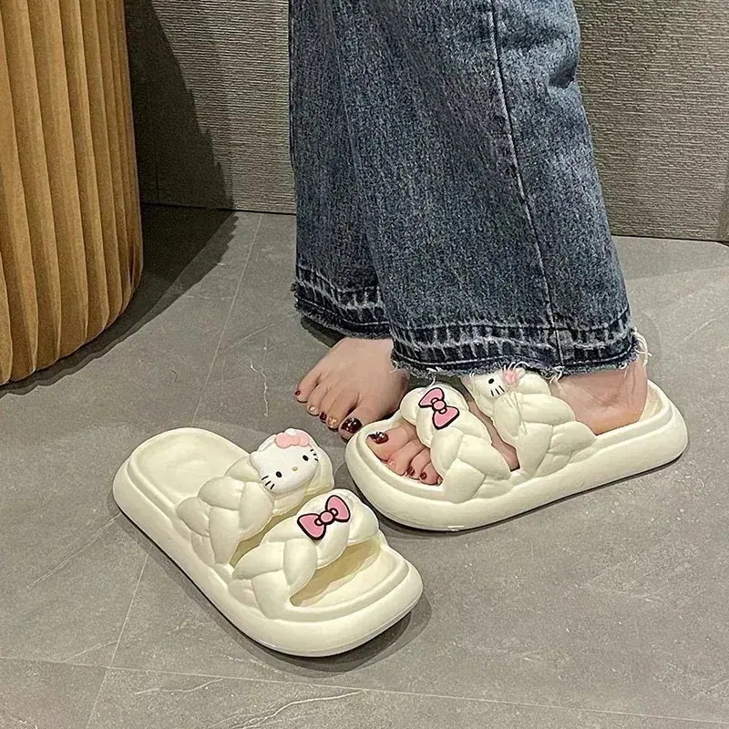 超 キティサンダル キティーちゃんスリッパ 用 室内 厚底 面白い シューズ おしゃれ 通気性 室内シューズ 滑り止め 軽量 柔らかい