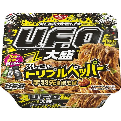 日清焼そばU.F.O. 大盛 ぶっ濃いトリプルペッパー 手羽先風味焼そば [3種の胡椒 切れの良い辛み] 日清食品 カップ焼きそば 150g×12個 5,224円