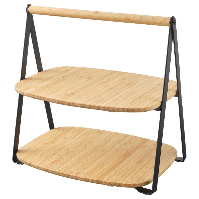 FULLSPACKAD フルペッカド サービングトレイ - 竹/ブラック 28x20 cm