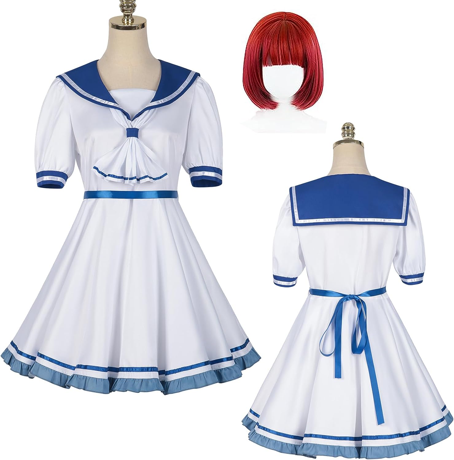 コスプレ衣推しの子コスプレ衣有馬かなセーラー服ウィッグ付きステージ服ユニフォームJK制服夏着半袖イベントパーティー変演出服クリスマスパーティー