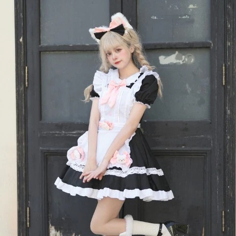 【急速出荷!】大人気 S～6L大きいサイズ シェフコスプレ メイド服 ハロウィン衣装 可愛い 舞台 ワンピース 贅沢7set【大きいサイズ レディース 春夏 結婚式 きれいめ タイト フォーマル 大人