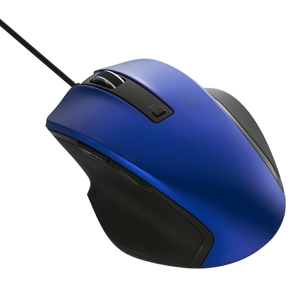 （まとめ買い）有線5ボタンBlueLEDマウス ブルー MUS-UKF130BL [x3]